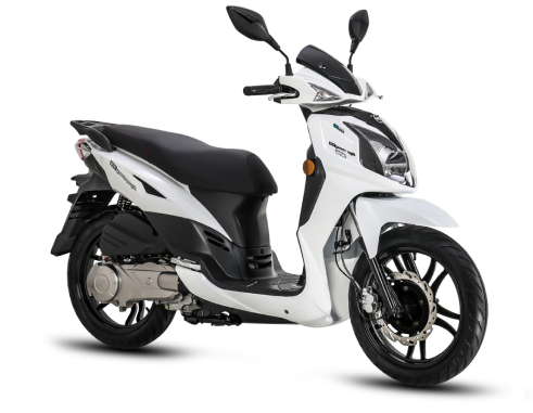 Moto Paxos white scooter